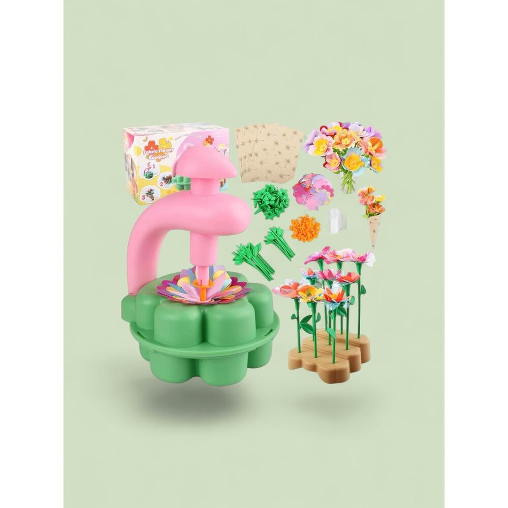 DIY Fabric Flower Bouquet Maker Kit NIB Kids Craft Set Gift Boxed - Picture 2 of 6